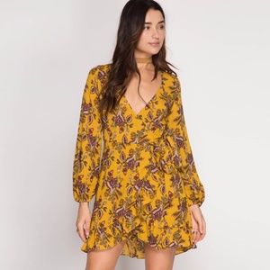 Summer Paisley Print Wrap Dress, Garden Party Dress